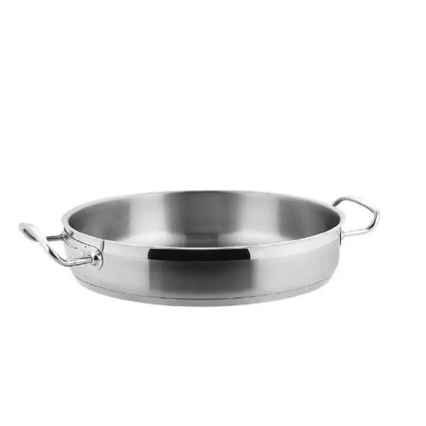 Lacor Spain 57624 Stainless Steel Eco Chef Shallow Casserole Pot 24 cm, 3 Liters Induction