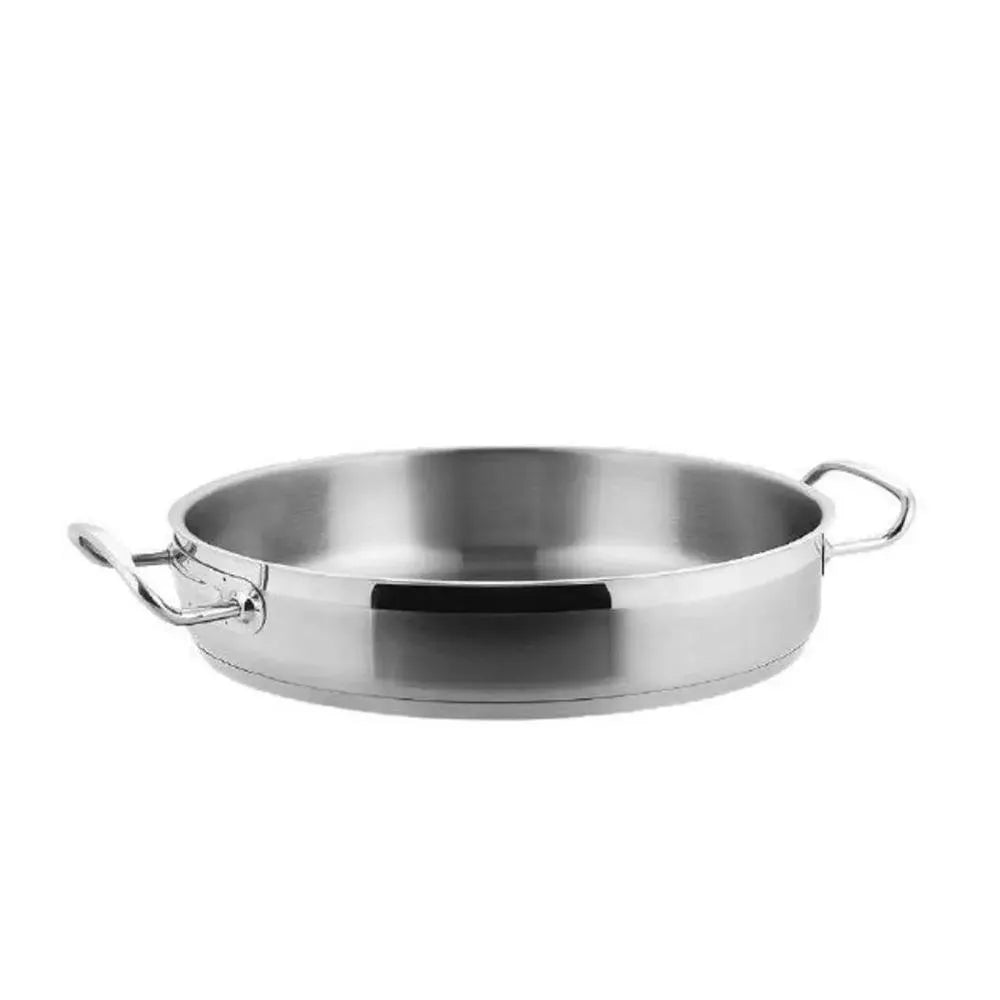 Lacor Spain 57636 Stainless Steel Eco Chef Shallow Casserole Pot 36 cm, 7.10 Liters Induction