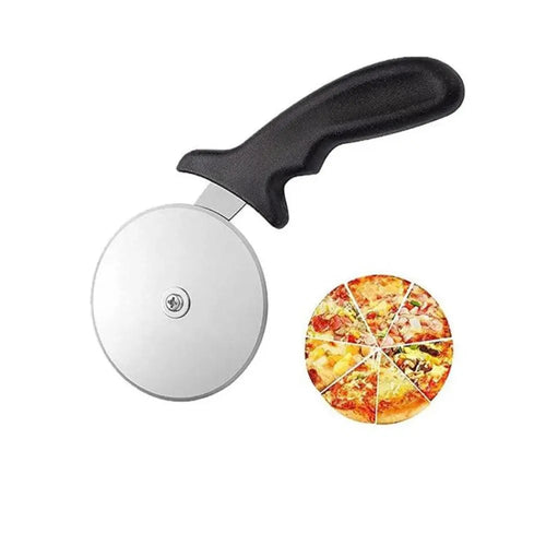 Lacor Spain 60429 Stainless Steel, Black Handle Pizza Wheel 10 cm