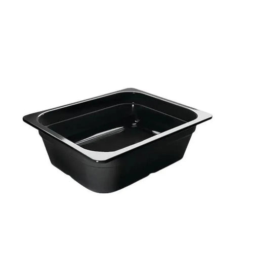 Lacor Spain 66210J Melamine Food Pan 1/2 10 cm Deep, Black