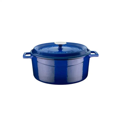 Lava Turkey Cast Iron Round Casserole 28 cm Blue