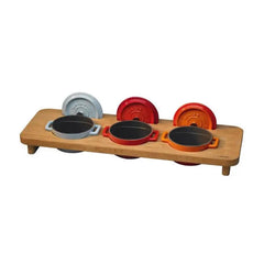 Lava Wooden Stand For 3 Mini Casserole,Ø10 cm