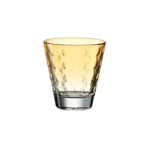 Leonardo Optic Short Tumbler Colored Glass, 21.5 cl, Color Apricot, Pack of 6