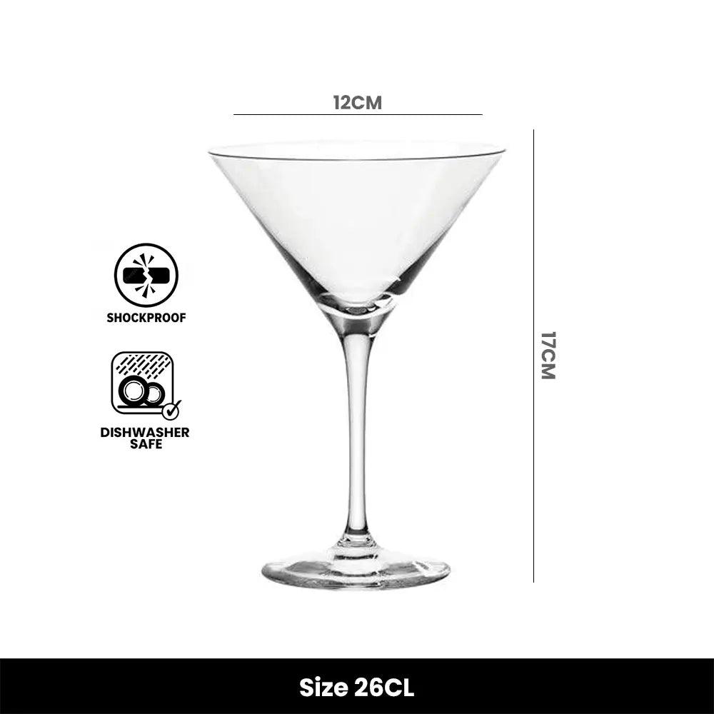 Leonardo Tivoli Martini Cocktail Glass, 26 cl, Pack of 6 - HorecaStore