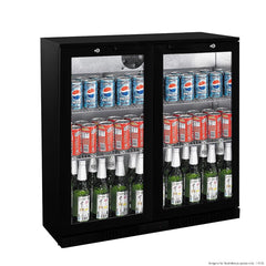 THS 2 Hinged Door Back Bar Bottle Cooler, Power 205W, Capacity 188L