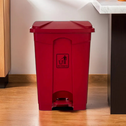 THS AF07318 Red Garbage Can With Pedal 87 L