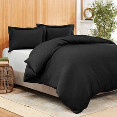 THS Giza Cotton Double/Queen Duvet Cover Onyx