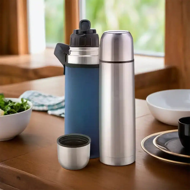 borosil vacuum thermo flask blue 500 ml