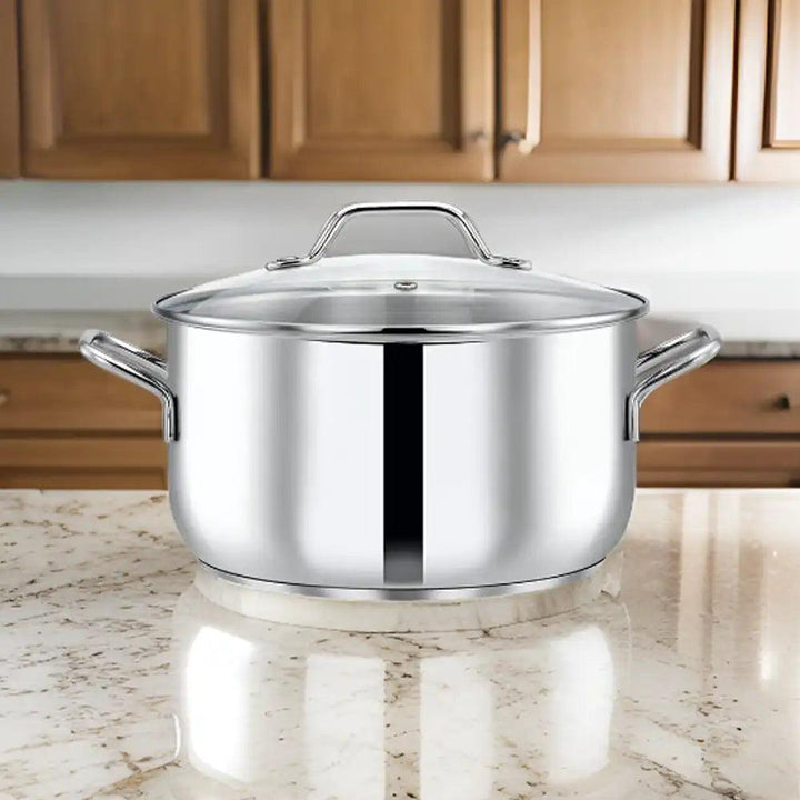 Pradeep Cookpot With Glass Lid, 4.3 Liter - HorecaStore