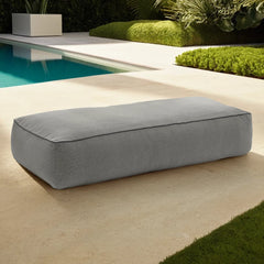 Gymkhana Sardinia Outdoor Bean Bag Lounge Bed Ambro, Silver/Dark Grey, 200x80x35 cm