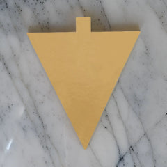 Hotpack Gold Triangular Cake Board with Handle, 12 cm, 100 PCs