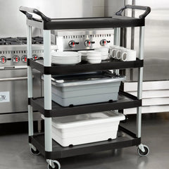 Rubbermaid 4 Shelves X-Tra Utility Cart With Open Sides