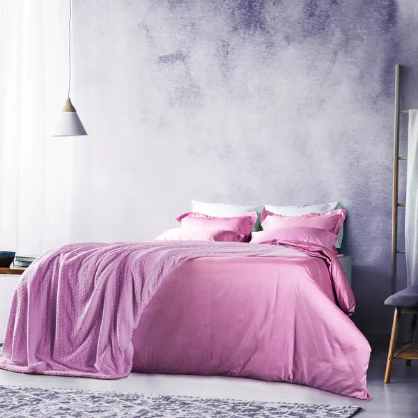 ths giza cotton extra super king fitted bed sheet mauve