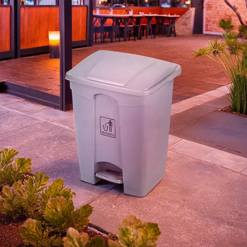 THS AF07320 Grey Garbage Pedal Bin 68L