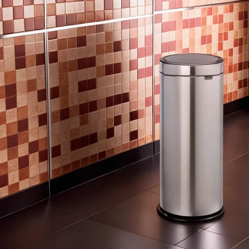 Brabantia Stainless Steel Touch Bin, 30L with Plastic Bucket