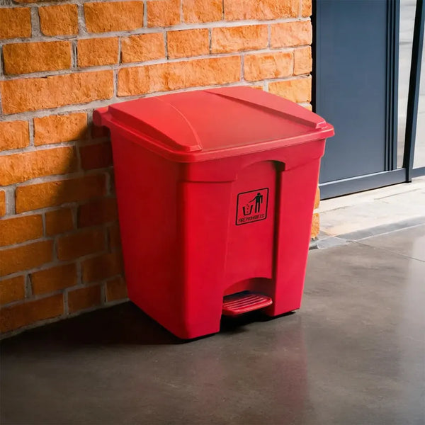 THS AF07330 Red Garbage Pedal Bin 30L