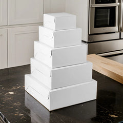 Hotpack White Cake Paper Box, 35 x 35 x 12 cm, 100 PCs