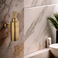 Bagnodesign Soft Bronze Options Round Wall Mounted Soap Dispenser, 5x11.1x18.4 cm