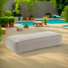 Gymkhana Sardinia Outdoor Bean Bag Lounge Bed Ambro, Ecru/Sand, 200x80x35 cm