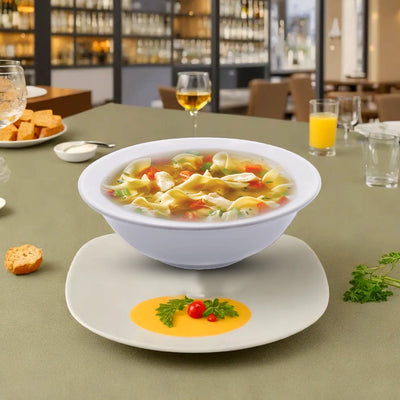 Tribeca Polycarbonate White Soup Bowl 18.5 Cm, BOX QUANTITY 36 PCS