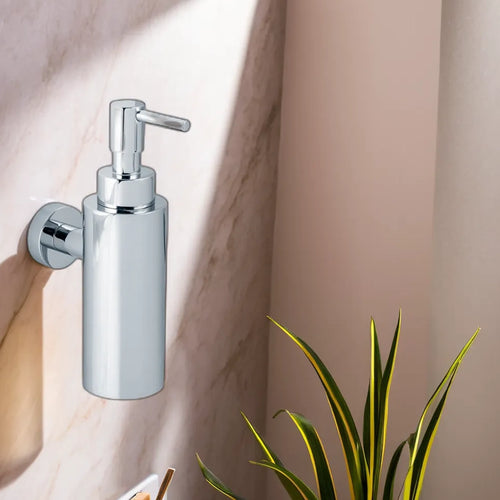 Bagnodesign Chrome Options Round Wall Mounted Soap Dispenser, 5x11.1x18.4 cm