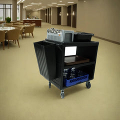 Tribeca Polyethylene Service Trolley Black, 85 x 51.5 x 87.5 cm