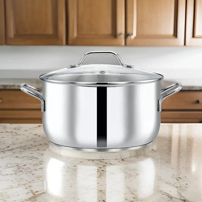 Pradeep Cookpot With Glass Lid, 9.1 Liter - HorecaStore