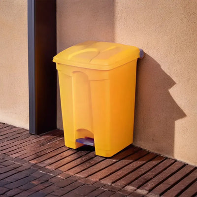 THS AF07331 Yellow Garbage Pedal Bin 45L