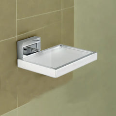 Bagnodesign Chrome Mezzanine Wall Mounted Soap Dish And Holder, 12x12.2x5 cm