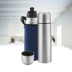 Borosil Vvacuum Thermo Flask Blue,  1000 ml