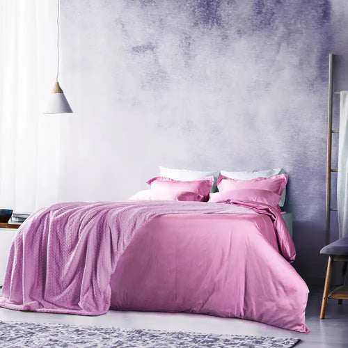 THS Giza Cotton King Fitted Bed Sheet Mauve