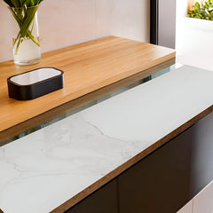 Bagnodesign Marble Statuario Polished Zephyr Countertop, 181x39x1.2 cm