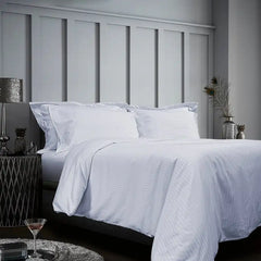 THS Zen Stripes Single Cotton Flat Bed Sheet Grey