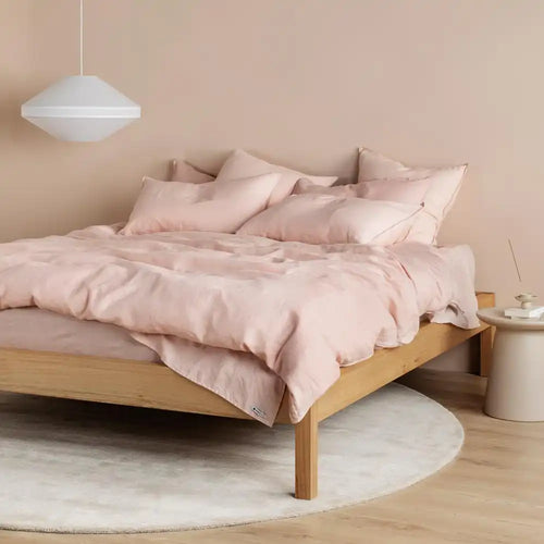 THS Giza Cotton Single Duvet Cover Pastel Pink