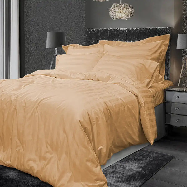 ths elysian paisley double queen jacquard cotton duvet cover gold