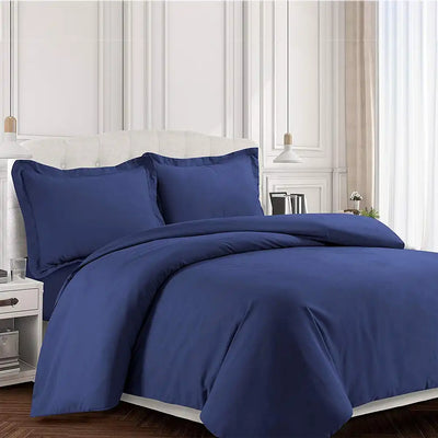 ths giza cotton single duvet cover indigo blue