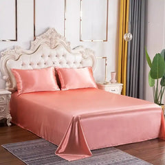 THS Giza Cotton Single Flat Bed Sheet Rose