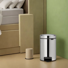 Brabantia Newicon Brilliant Steel Pedal Bin, 3L with Plastic Bucket