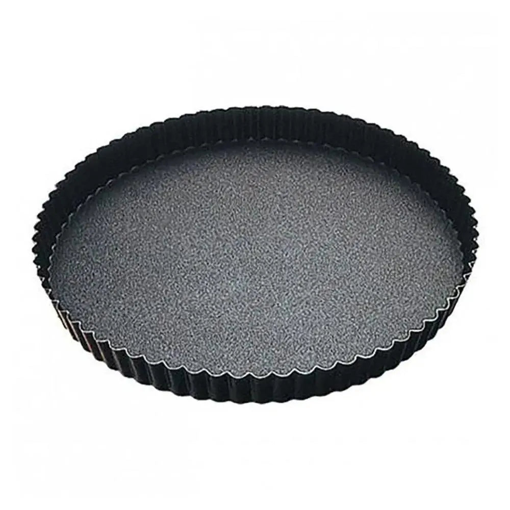 Louis Tellier Non-Stick Medium Deep Round Fluted Tart Mould Fixed Bottom Ø 30CM, H 3.5CM