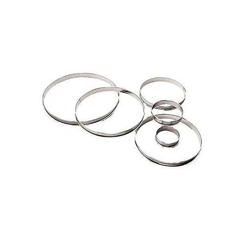 Louis Tellier Stainless Steel Tart Ring Rolling Edges Ø12CM , H 2CM