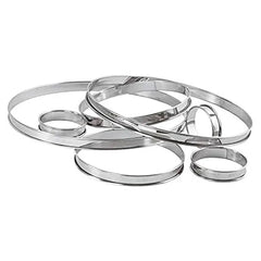 Louis Tellier Stainless Steel Tart Ring Rolling Edges Ø16CM , H 2CM