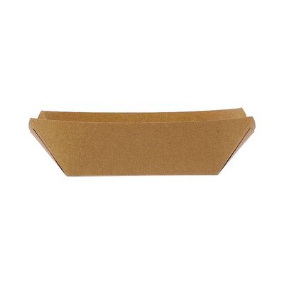 hotpack kraft boat paper tray medium 14 x 9 x 6 cm 500 pcs