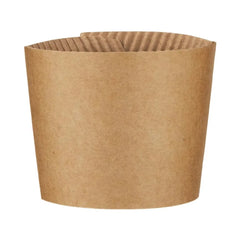 Hotpack Kraft Sleeves for Paper Cups, 237 ml, 1000 PCs