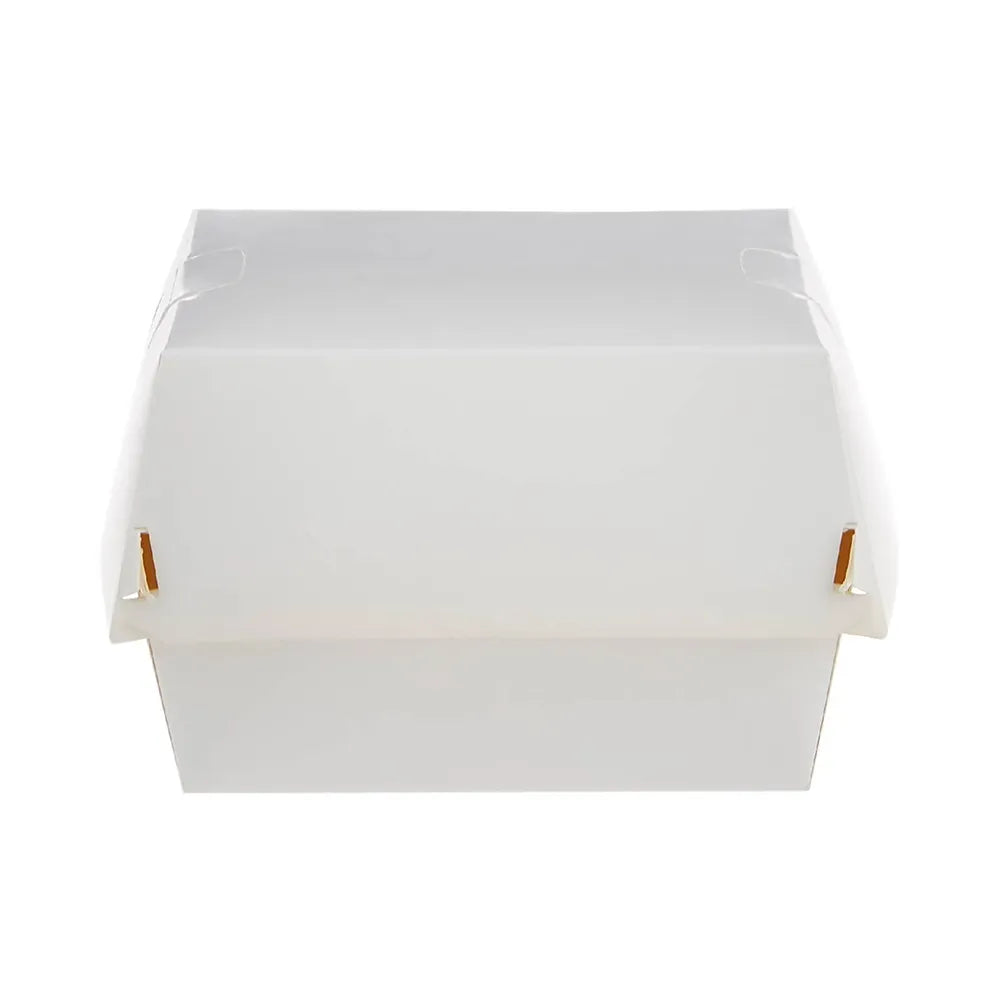 hotpack white burger paper box large 12 x 12 x 9 cm 500 pcs