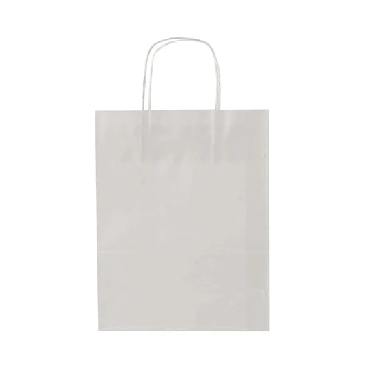 hotpack white paper bag with a twisted handle 26 x 10 x 36 cm 250 pcs