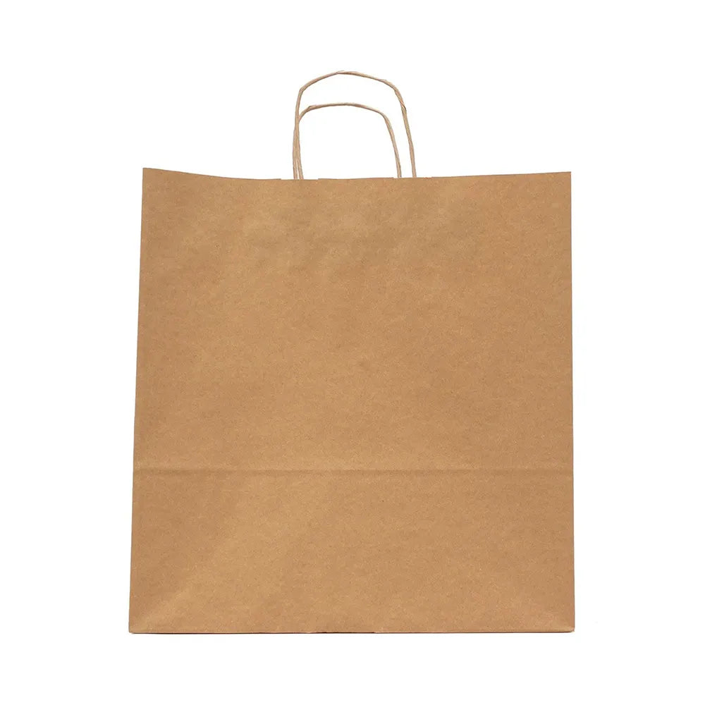 hotpack brown paper bag with a twisted handle 26 x 10 x 36 cm 25 pcs