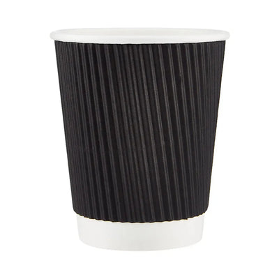 hotpack black ripple paper cup 237 ml 500 pcs