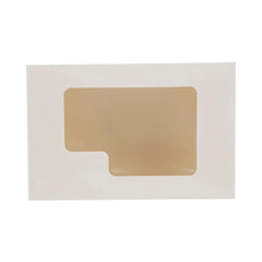 Hotpack White Sweet Paper Box with a Window, 25 x 25 x 4 cm, 250 PCs