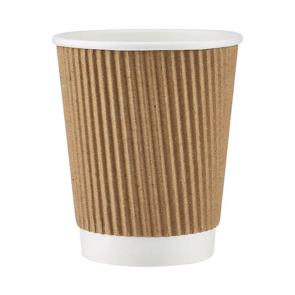 hotpack kraft ripple paper cup 355 ml 500 pcs