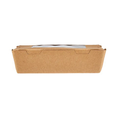 Hotpack Kraft Lunch Box with Window 15 x 10 x 5 cm 150 PCs